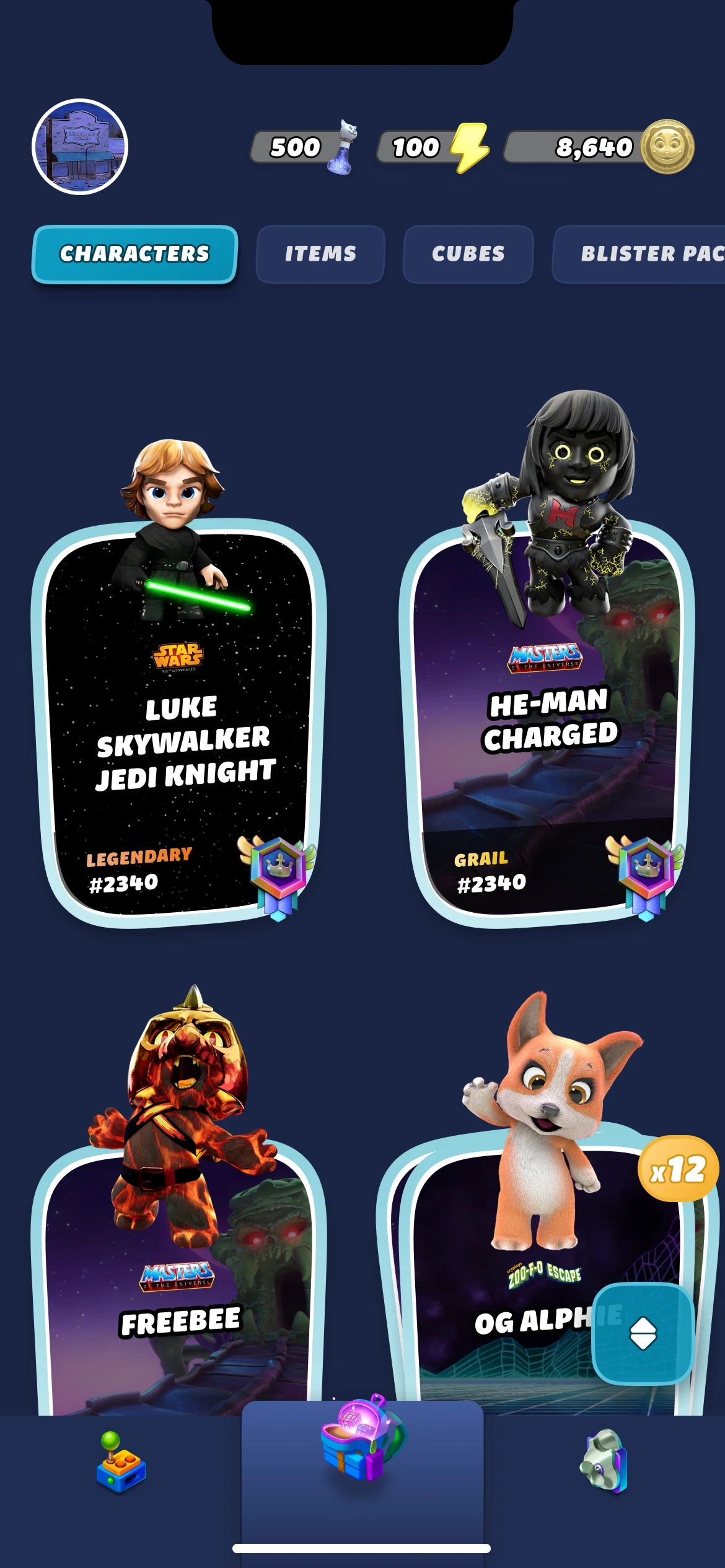 Cryptoys mobile app